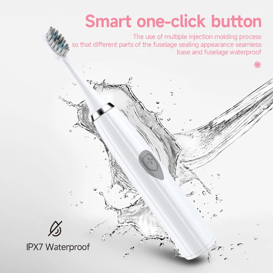 Electric Toothbrush for Adults Soft DuPont Bristle Portable Battery Endurance IPX6 Waterproof Intelligent Effective Oral Care